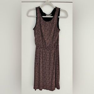 Pink leaf Loft dress, S